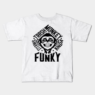 Trash Monkey Smells Kinda Funky Kids T-Shirt